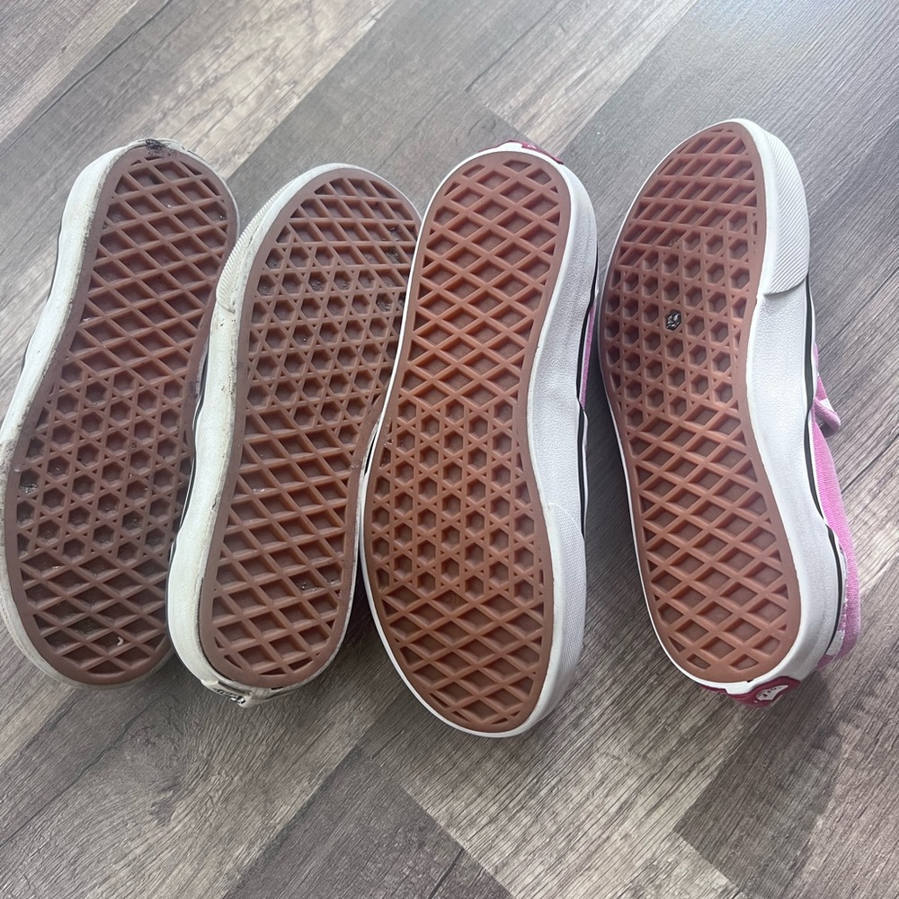 Vans Bold Pink and Black Checkered Slip-Ons Girls Size 13-13.5 EUC Pink - Picture 2 of 5